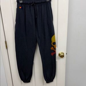 Aviator Nation Soul Cycle Collab Charcoal with Skull Jogger: S